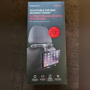 New Macally Adjustable Car Seat Headrest Mount for iPads/iPhone/smartphones/tab